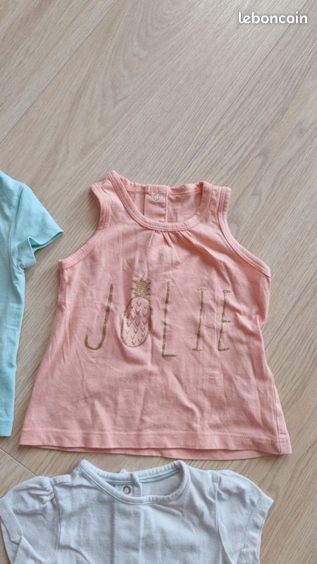 2 t-shirts 1 debardeur 6mois (image 3)