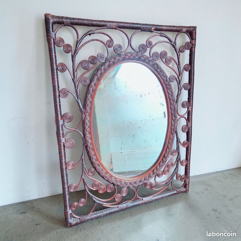 Miroir peacock années 70 (image 1)