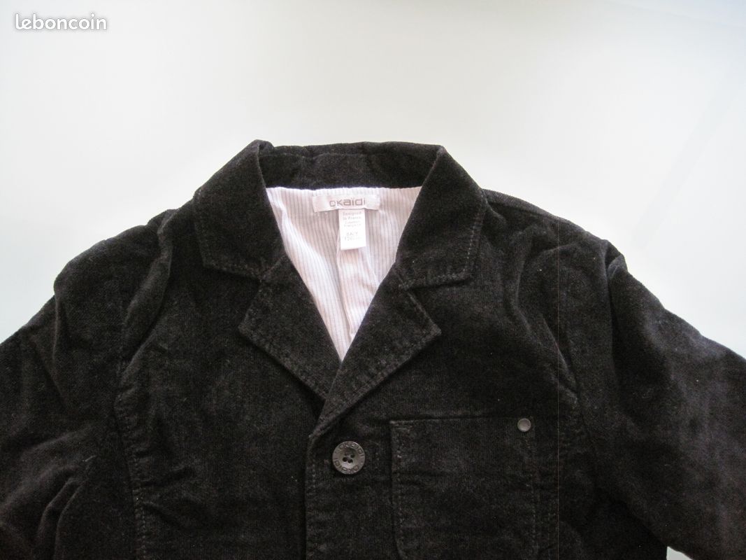 Très belle veste noire Okaïdi en velours TBE (image 2)