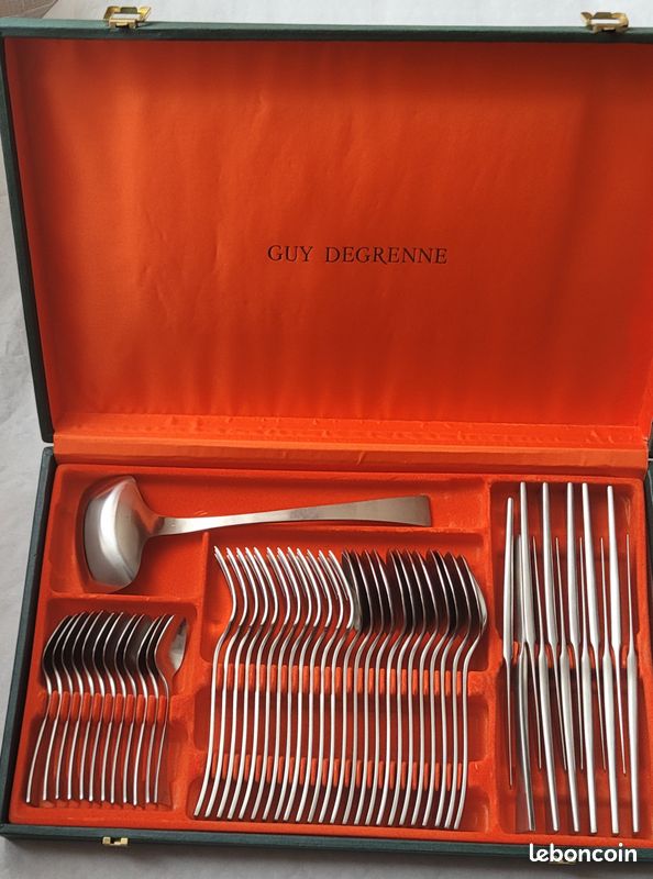 Lot De 48 Couverts Guy Degrenne (fourchettes Et Cuillères) - Vintage, Dans Boîtes Catalogue