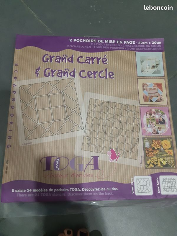 2 pochoirs toga mise en page scrap neuf (image 1)