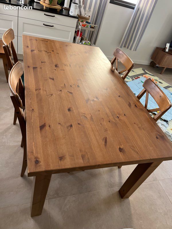 Table chaise bois massif (image 2)