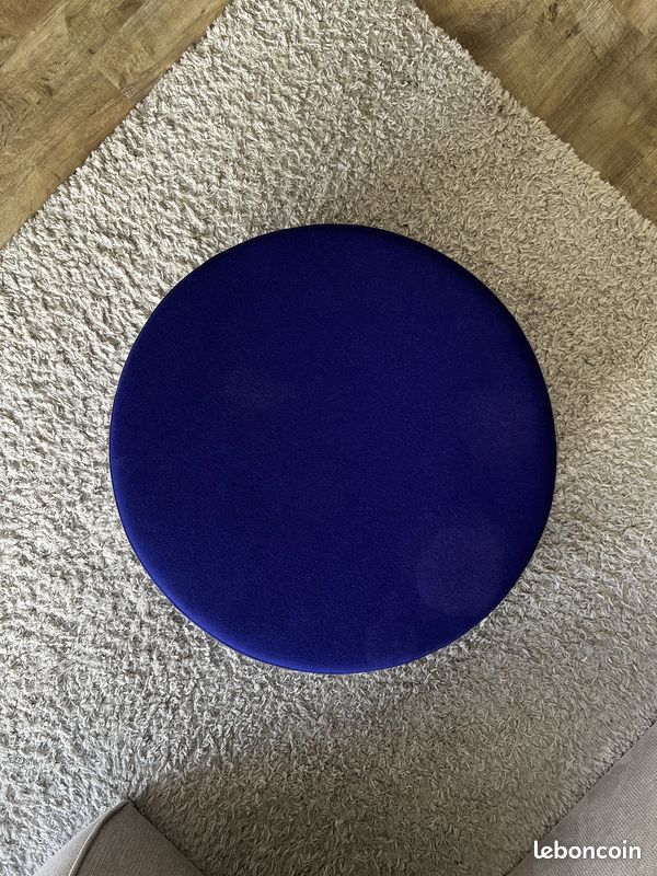 Pouf Nooma - Large Folk Pouf Wide – Blueberry Pie - Table basse (image 4)
