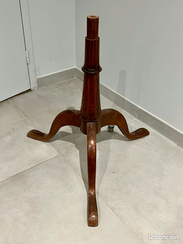 Ancienne travailleuse, table de jeu, table d’appoint en merisier (image 9)