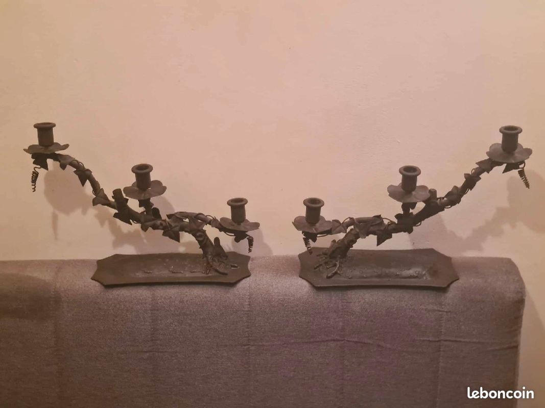 Paire de chandeliers Art Nouveau (image 1)