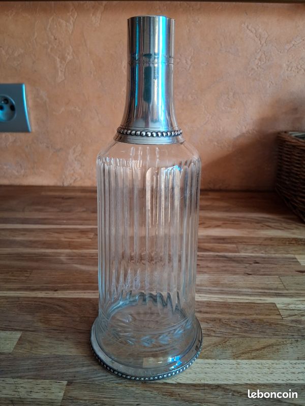 Carafe cristal et argent massif avec poinçon (image 1)
