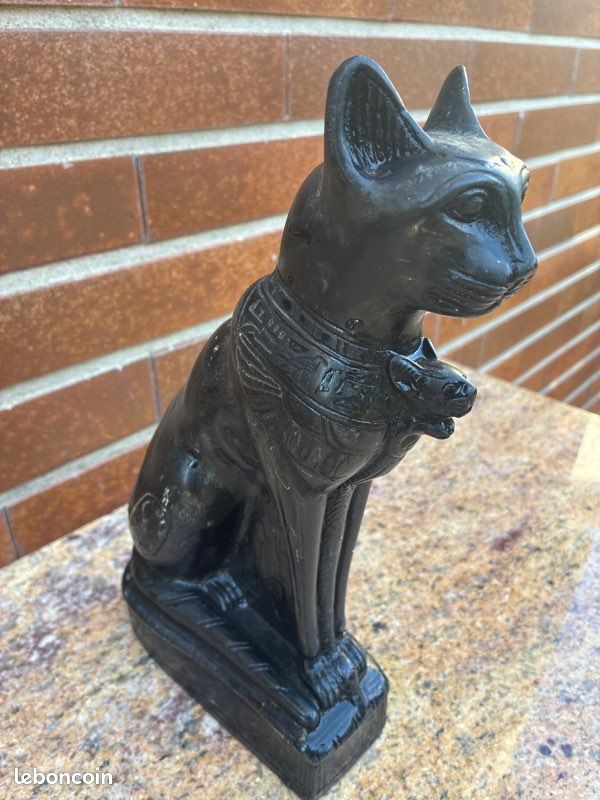 Lovionus89 Statue de chat en améthyste naturelle, pierres sculptées de poche, 5 cm, objets de collection, décoration de chambre