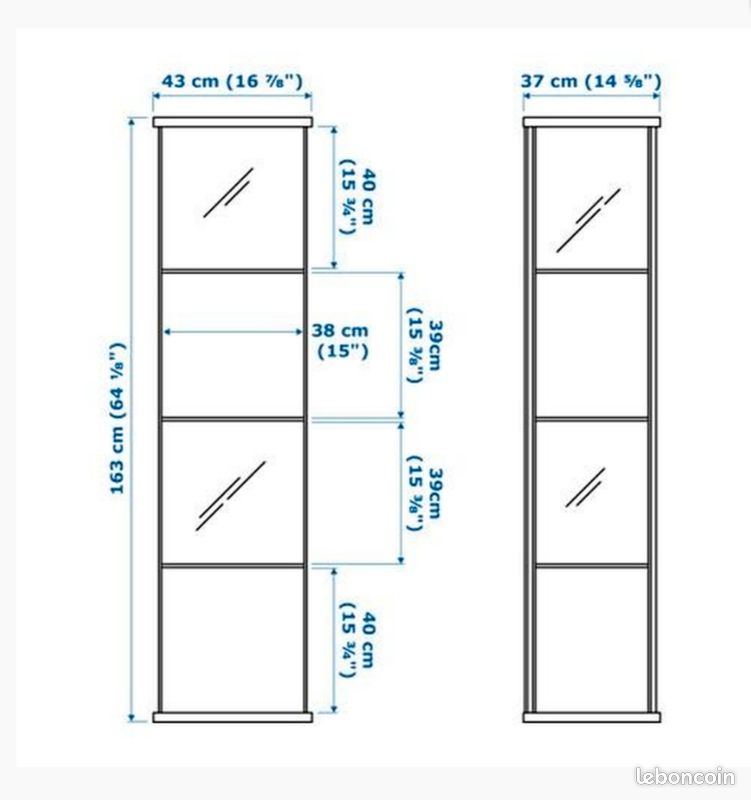 Étage verre DETOLF IKEA noire (image 3)