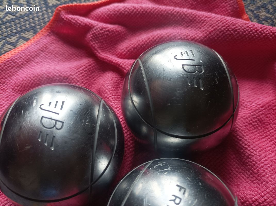 Boules De Pétanque Triplette JB - 3 Boules Inox - Occasion - Marques D'usure