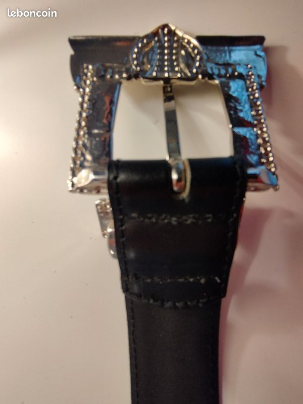 Ceinture Georges Rech strass 80 cm noire neuve (image 4)