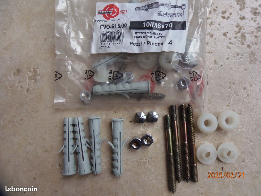 LOT (5X4) 20 CHEVILLES à EXPANSION pour ANCRAGE; Modèle: FVO-615.00; 10/M6X70mm (image 2)