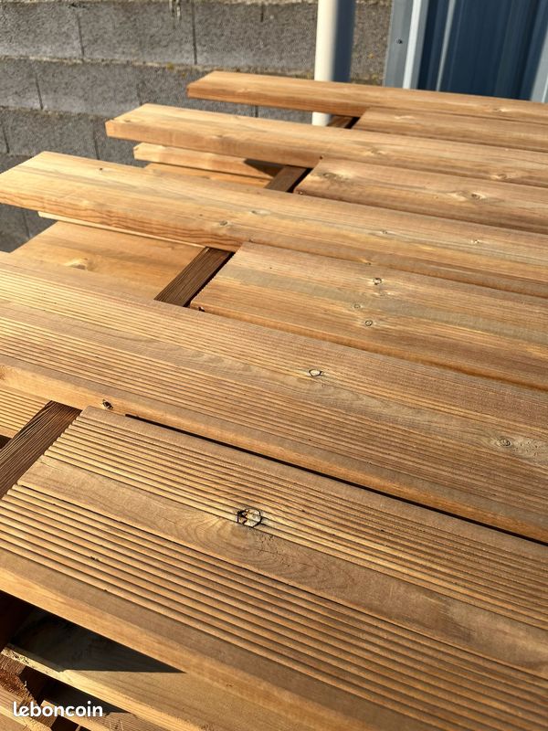 Dalle bois terrasse - 50x50cm - Traitée autoclave classe 4-Bois de terrasse