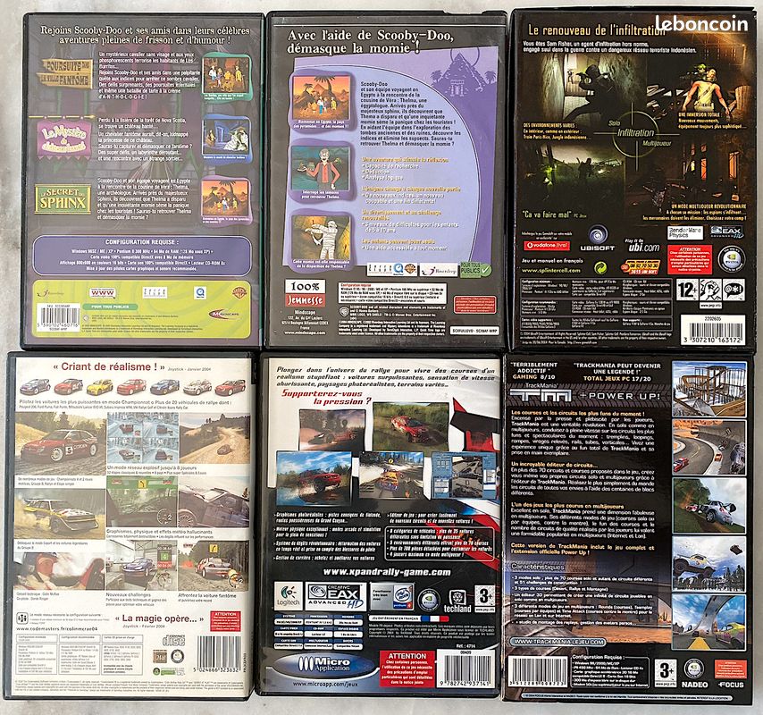 LOT grande collection jeux vidéo PC vintage CD Rom années 90 2000