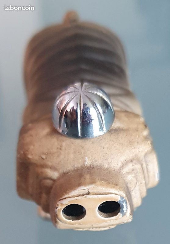 Ancien Briquet de Table à Gaz (Rechargeable) en forme de Chien, 7cm, Vintage (image 3)