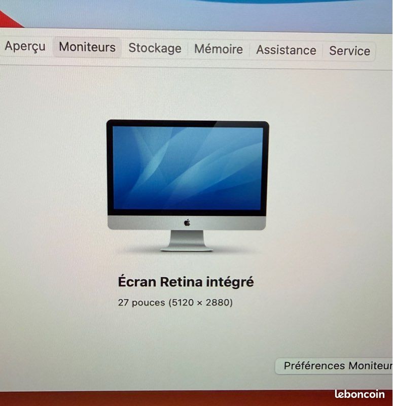 IMac 27 pouces Retina 5K 2019 – Core i5 – 24 Go RAM – Fusion Drive 1 To + clavier et souris Apple (image 7)