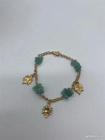 Bracelet création Ambre de Lituanie et labradorite de Madgascar