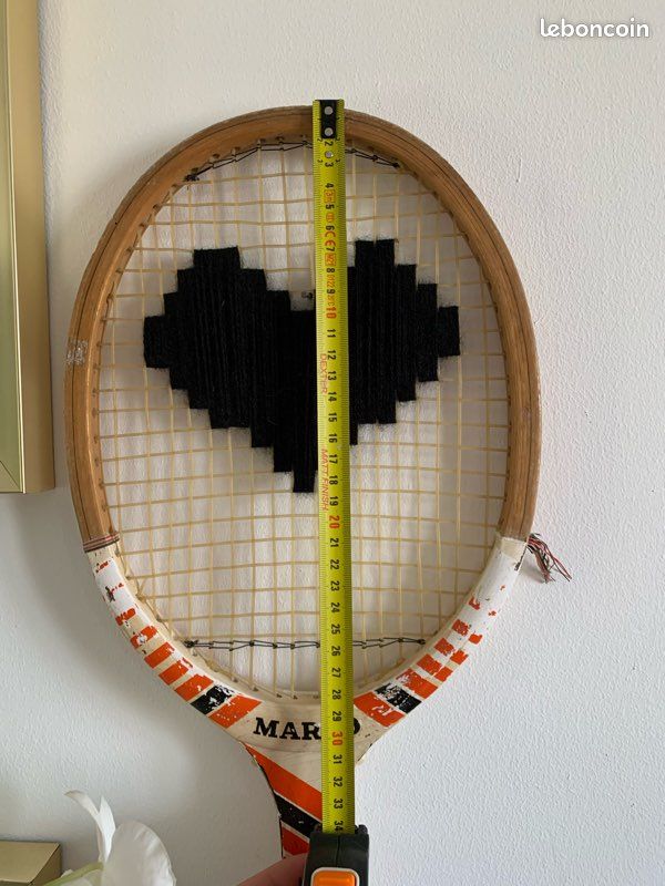 Ancienne Raquette De Tennis En Bois MARCO - TOP STAR - Modèle Vintage Pour Décoration