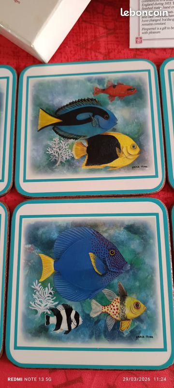 Lot de 6 Sous verres Fleur de Vie