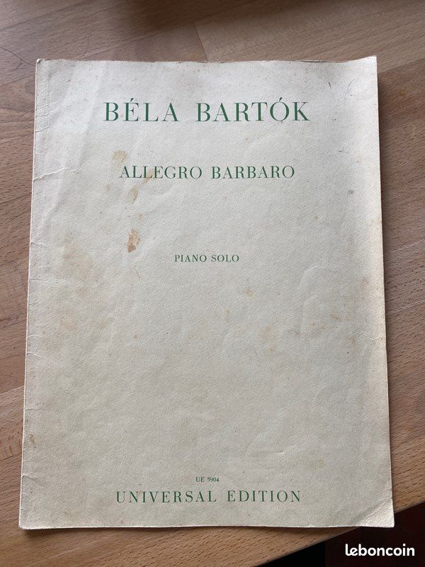 Partition pour piano Allegro Barbaro Béla Bartók (image 1)