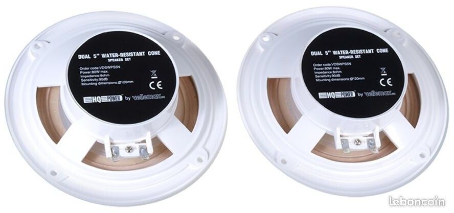 Enceintes Power Dynamics MS40 - 2 haut-parleurs 50W résistants à l'eau
