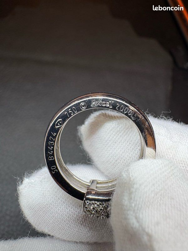 💎 Piaget Dancer – Bague en Or Blanc 18K & Diamants – Taille 50 (image 3)