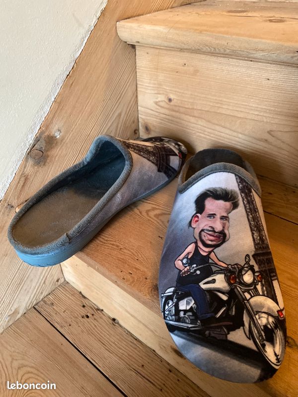 Chausson Fourré Johnny Hallyday Taille M (36-38) - Neuf Sans Emballage