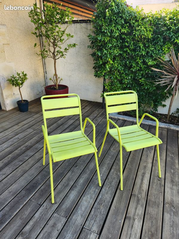 Mobilier de jardin FERMOB Monceau - Ensemble Table + chaises + banc (image 3)