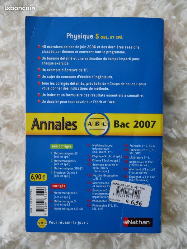 Lot 4 Annales Bac Scientifique - Maths Physique Chimie (image 12)