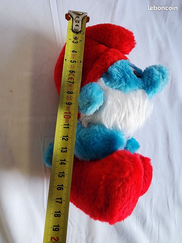 Grande Peluche Schtroumpf Footballeur KMB Les Schtroumpfs Peyo Smur Foot 50 Cm