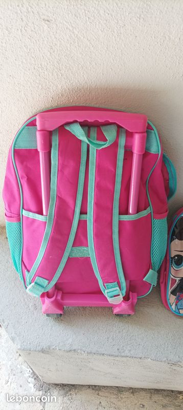 Lot de sacs à dos /cartable à roulettes/enfant/Fille (image 2)