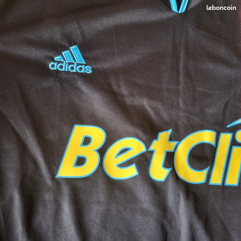 OLYMPIQUE DE MARSEILLE 2010/2011 AWAY FOOTBALL SHIRT JERSEY ADIDAS SIZE M ADULT