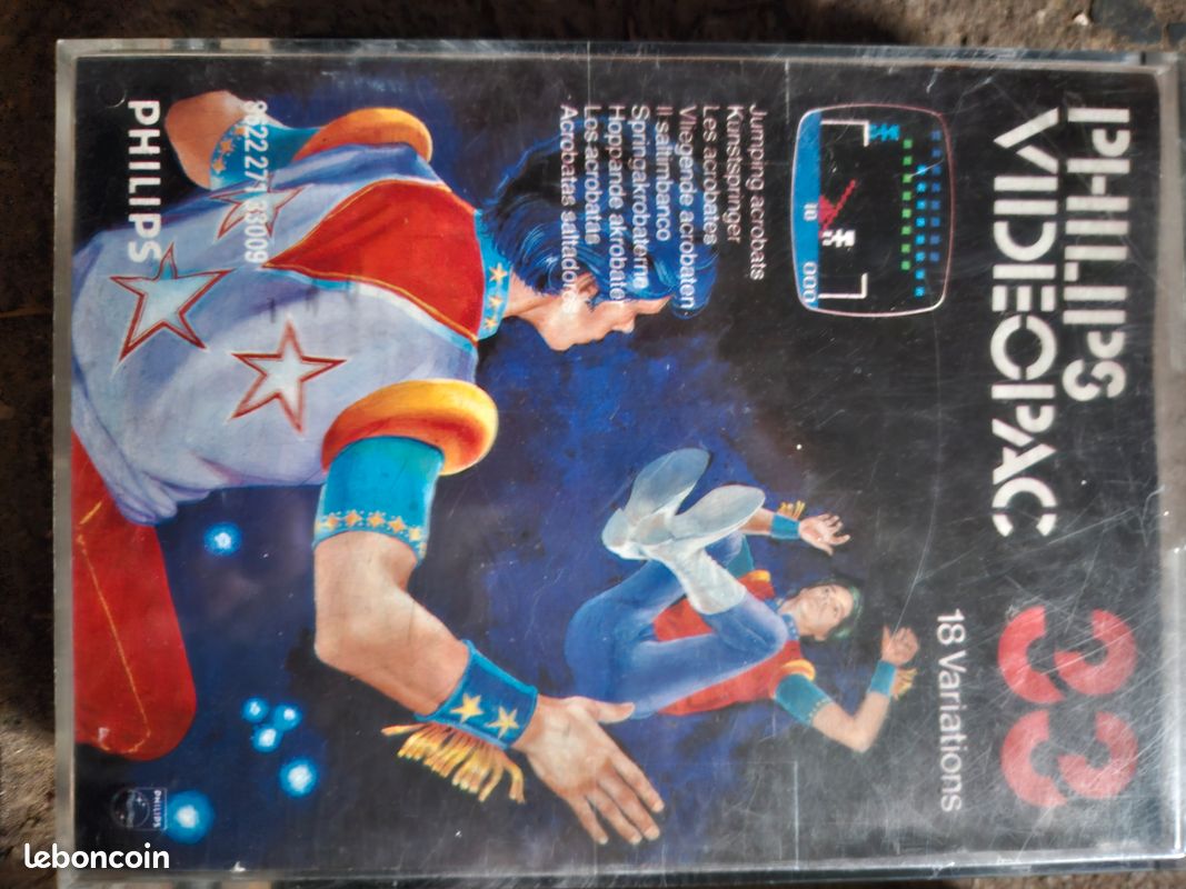 LOT DE 7 Jeux Vidéo Anciens Philips Videopac bon etat, jeux
