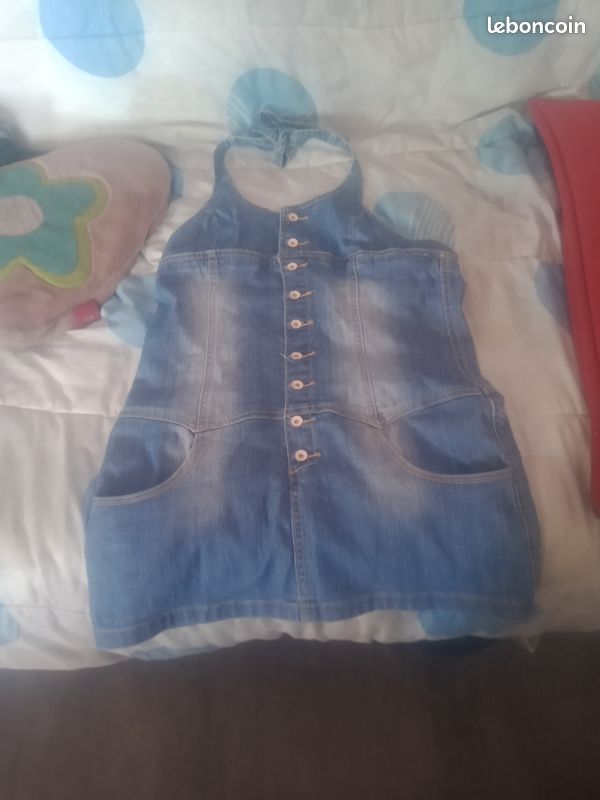 Jupe salopette Jean streech taille 40 très bon état (image 1)