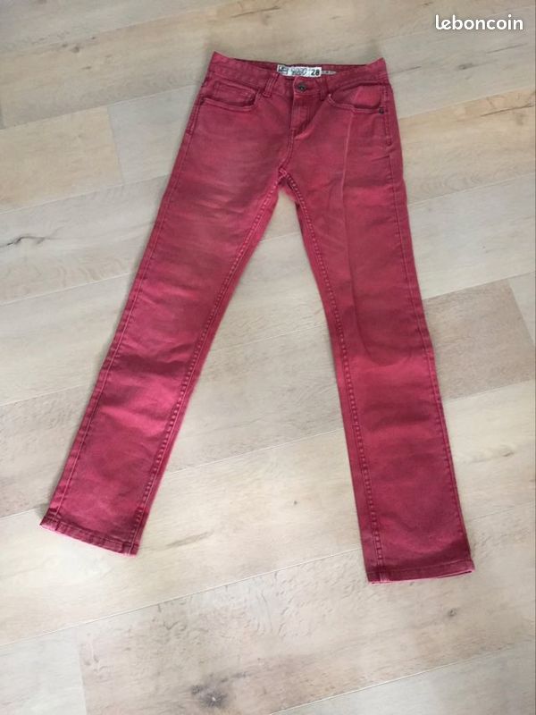 Pantalon couleur brique -marque globe taille 28 - 14 ans (image 1)