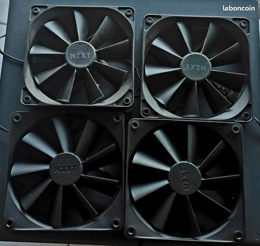 Lot de 4 ventilateurs NZXT 120 mm – RF-Q12CR-B1 (image 1)