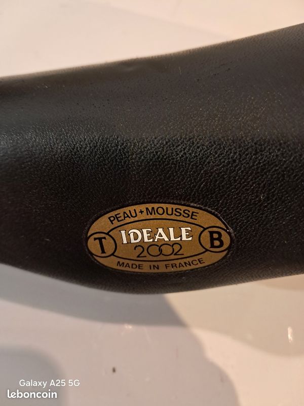 Selle Vélo Cuir Ideale Vintage #6 - Marron - Made In France - Occasion
