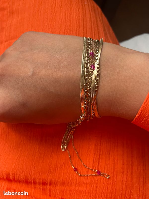 Collier acier inoxydable perle (image 2)