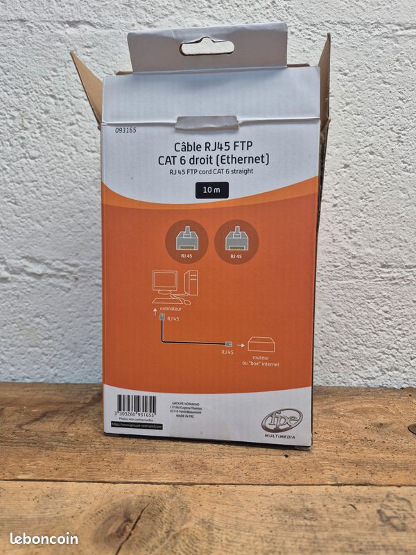1 BOITE CABLE RJ 45 (ethernet) 10M (image 1)