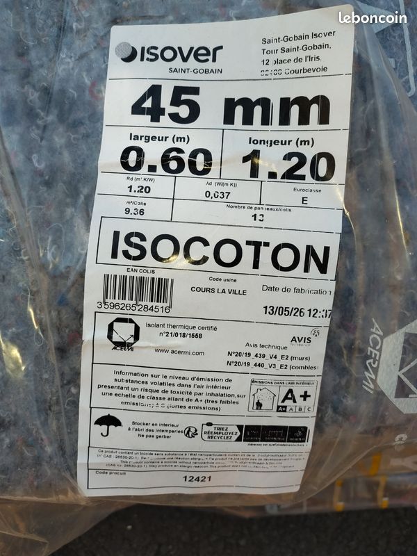 Isolant Isovet Saint-Gobain en coton recyclé issu de vêtements usagés, effilochés par Buitex – Usine Nouvelle (image 2)
