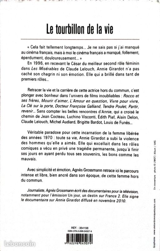 Livre Annie Girardot, le tourbillon de la vie la biographie événement, de Agnès Grossmann (image 2)
