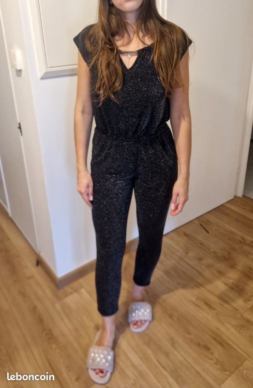 Combinaison long noire brillante marque Morgan Taille XS/S (image 1)
