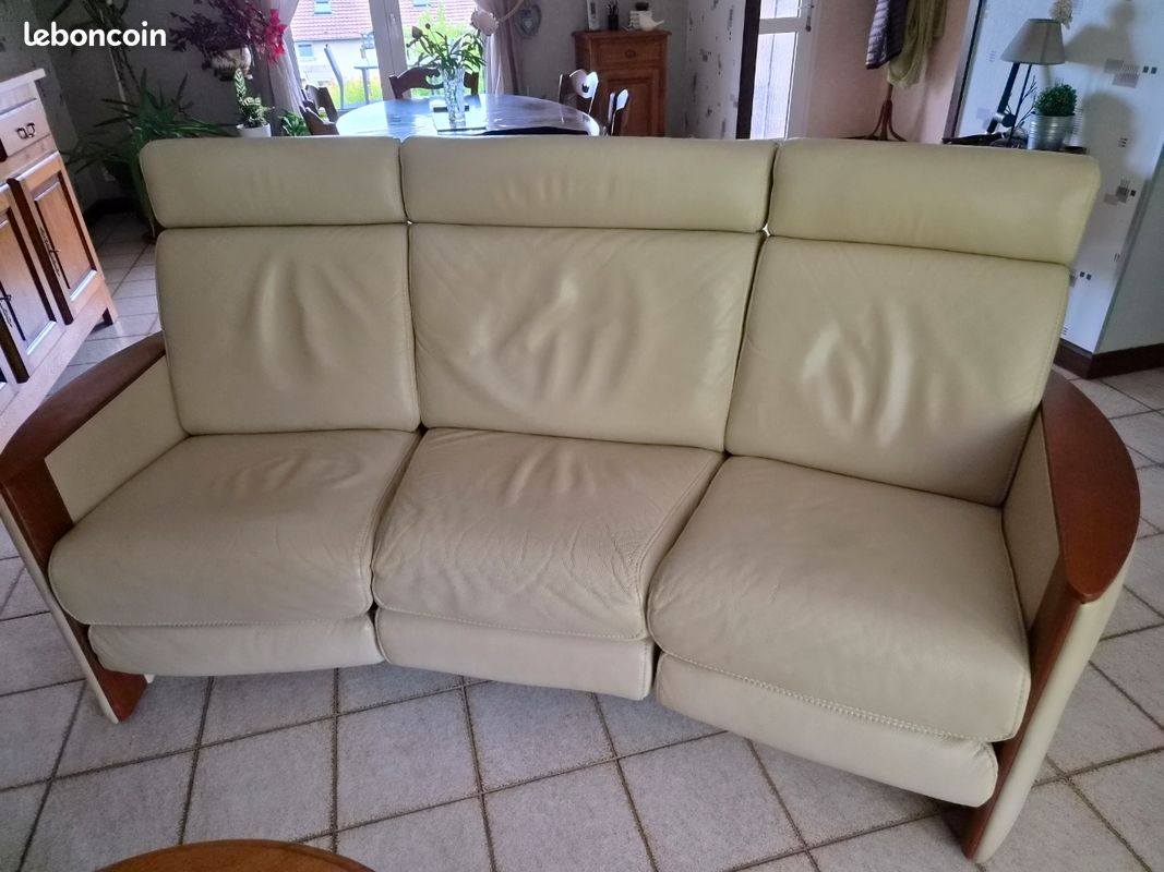 Canapé en cuir home cinéma (image 1)