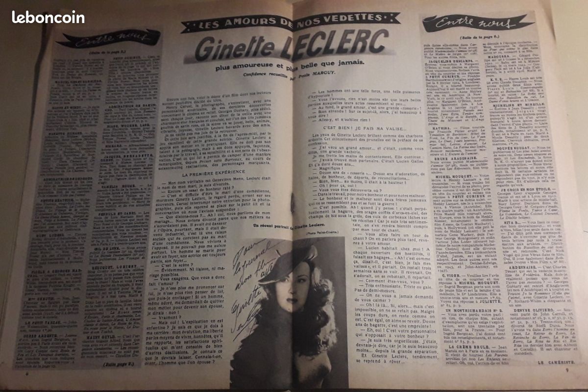 "Mon Film" n°108 - Madeleine Robinson & Roger Pigaut dans "Les Frères Bouquinquant" / Ginette Leclerc (06/09/1948) (image 3)