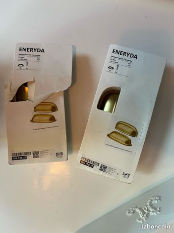 Poignée De Porte IKEA ENEREDA, Couleur Or, 89mm, Entraxe 64mm, Acier Inoxydable, Neuve