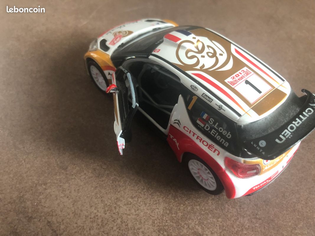 Auto-horloge – Miniature Citroën DS3 WRC Loeb Rallye Monte Carlo 2013