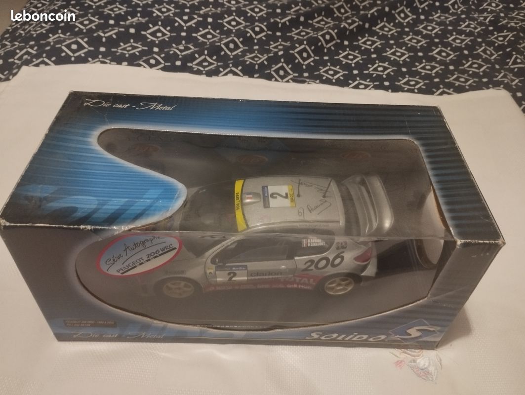 Peugeot 206 CC - Miniature GATE 1/18 - Gris - Boîte Abîmée