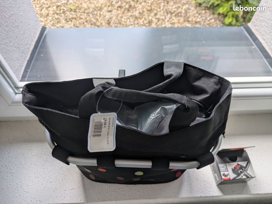 KLICKFIX Reisenthel sacoche latérale Bikebasket OVAL M Dots (sac à