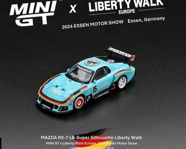 Modèle Réduit Mazda RX-7 LB Super Silhouette Bleu - Échelle 1/18 - Top Speed 2024 - Neuf