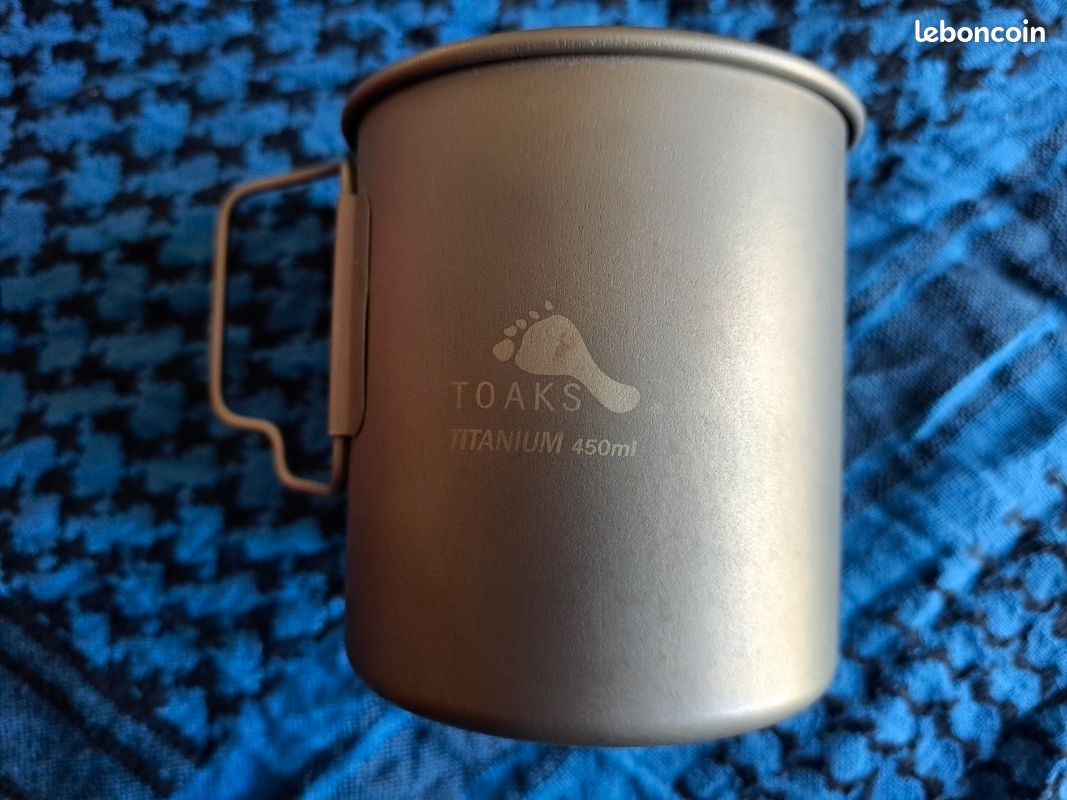 Ibasingo - Taza De Titanio Con Tapa, 200 Ml, 300 Ml Y 450 Ml | Meses