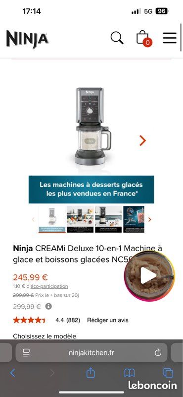 Machine à glace ninja creamy deluxe (image 1)